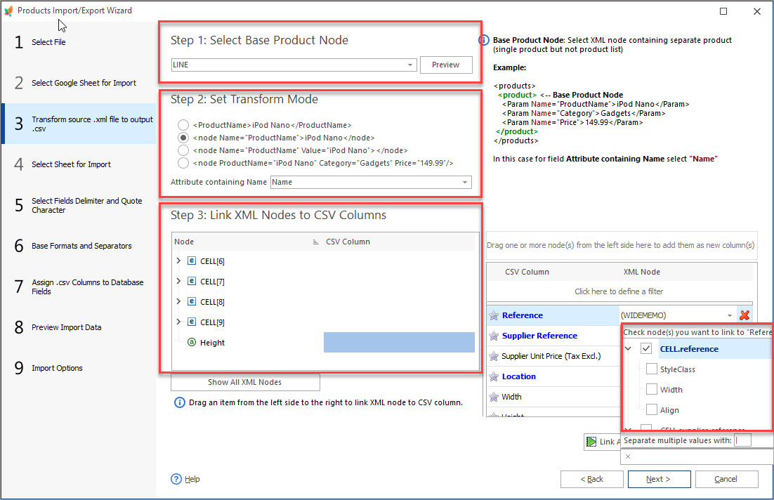 Transform XML File to CSV during PrestaShop Products Import