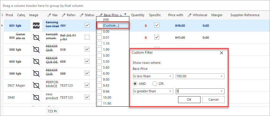 Create Custom Filter in Store Manager