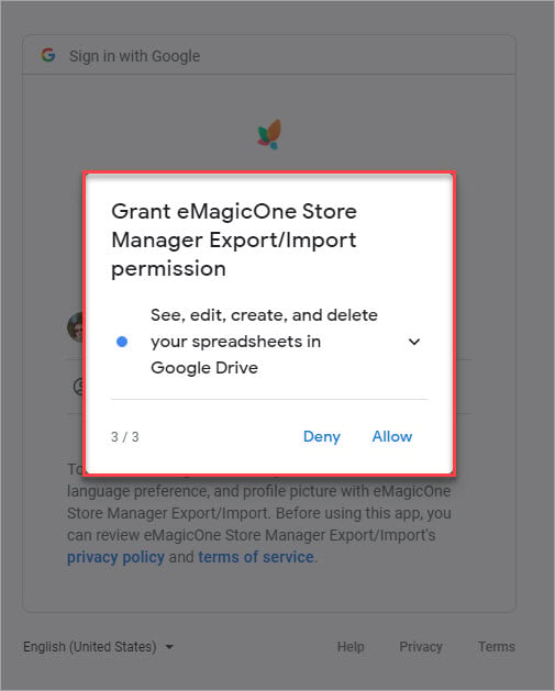 Grant eMagicOne Store Manager Export Import Permission 3 to Manage Files