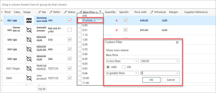 Create Custom Filter in Store Manager