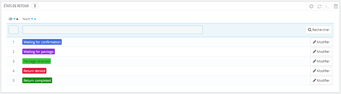 Prestashop Order Status