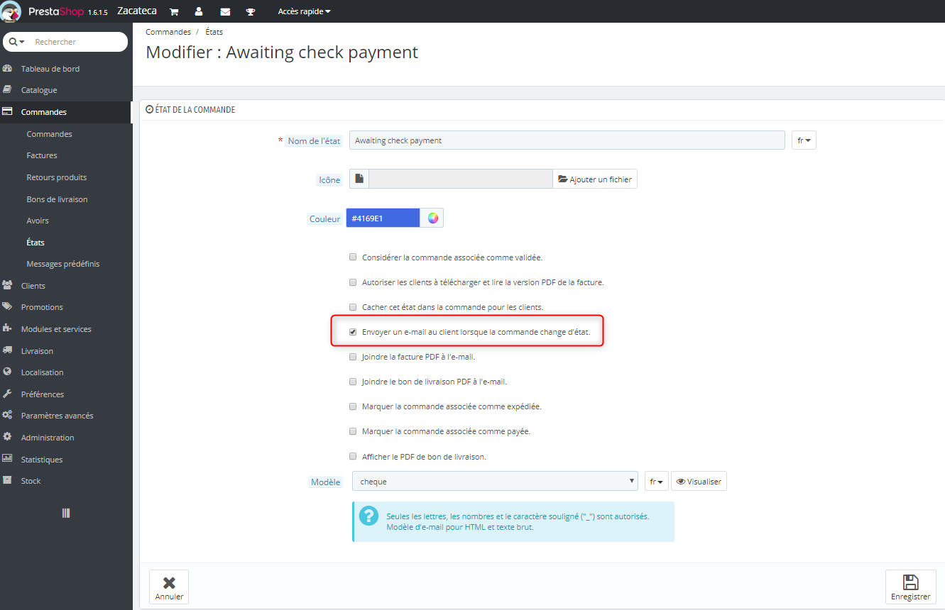 Prestashop Order Status