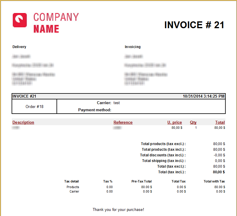 PrestaShop Invoice VS Delivery Slip VS Credit Slip