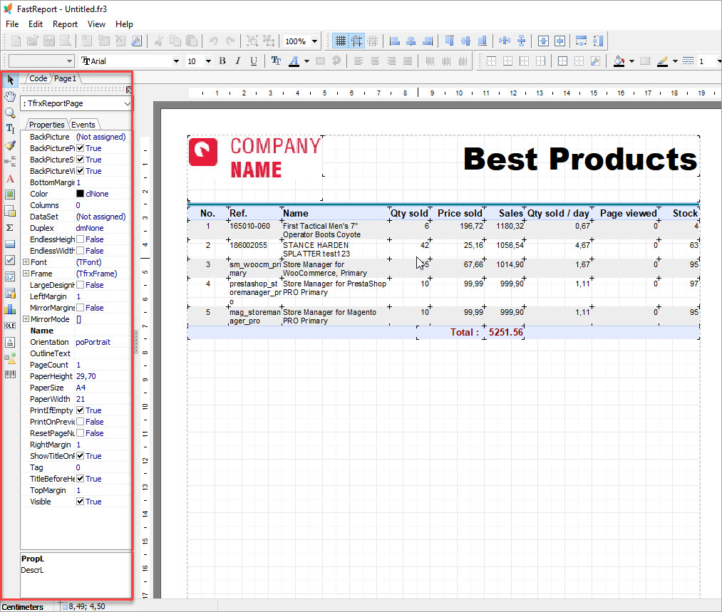 PrestaShop Custom Reports Best Products FastReport PrestaShop Custom Reports Best Products FastReport
