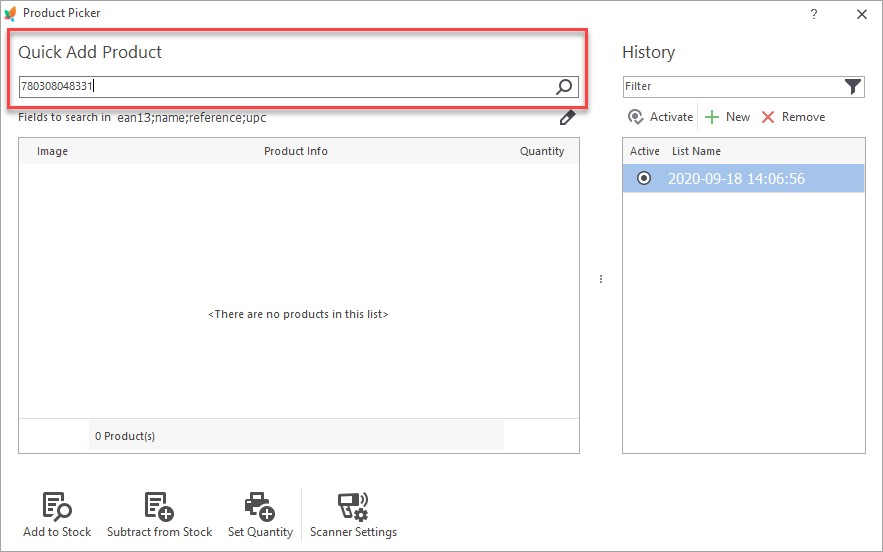 PrestaShop Set Up Product Picker Tool Scanner Settings as Input PrestaShop Store Manager Product Picker Tool Scanner Settings Input