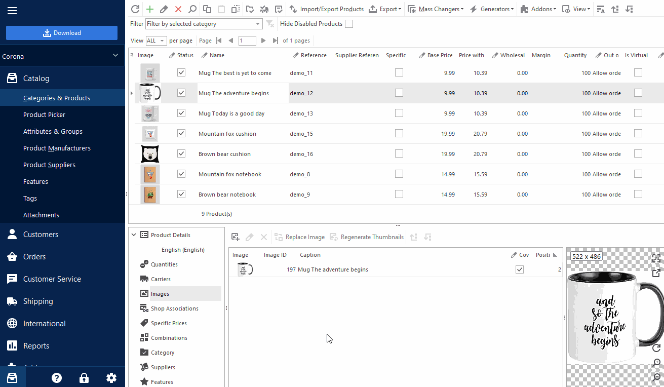 PrestaShop Store Manager Quantity Updated with Product Picker PrestaShop Store Manager Quantity Updated with Product Picker
