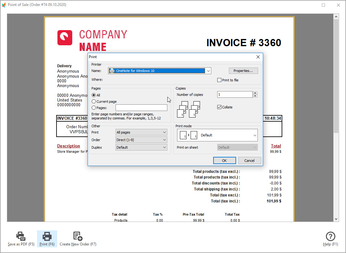 Print PrestaShop Invoices/Receipts/Delivery Slips