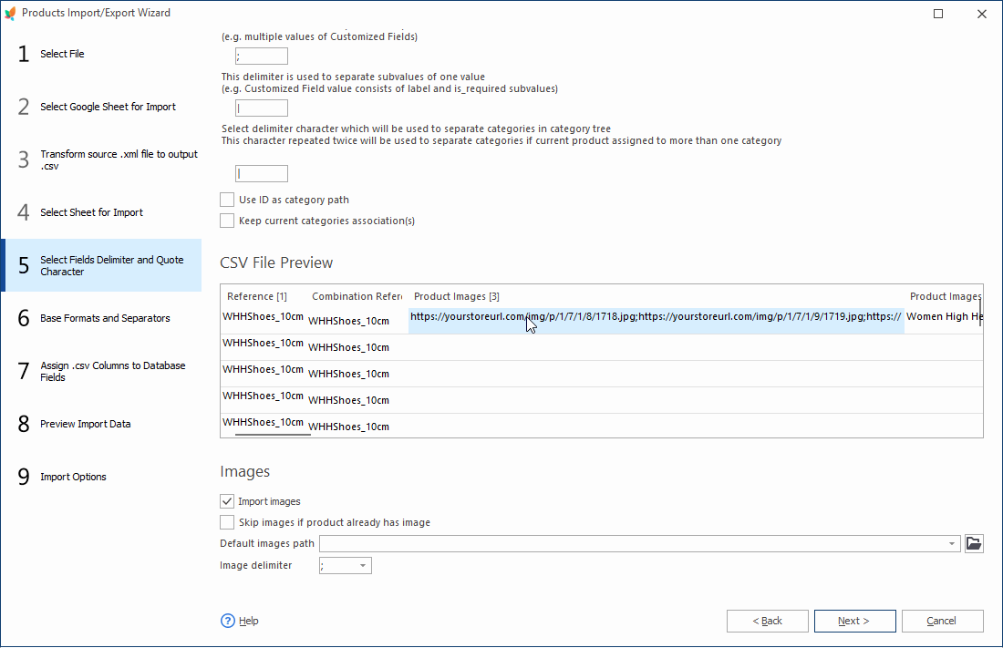 Set Delimiters and Quote Characters During PestaShop Import Set Delimiters and Quote Characters During PestaShop Import with Store Manager