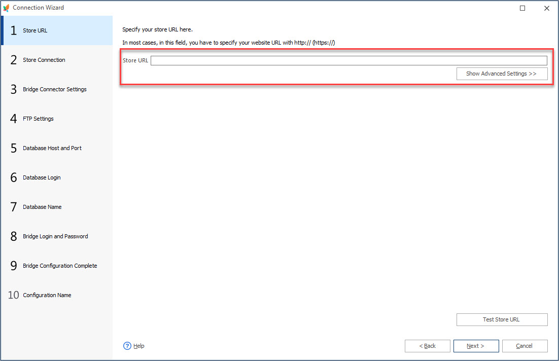 Set Store URL During PrestaShop Store Connector Setup Set Store URL During PrestaShop Store Connector Setup with Store Manager
