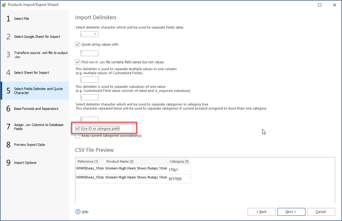 Use Category Id as Category Path During Import with Store Manager