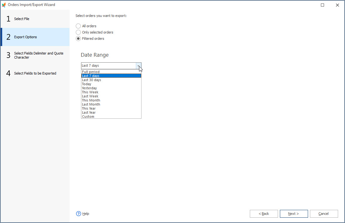 Export Configuration by eMagicOne Export Options