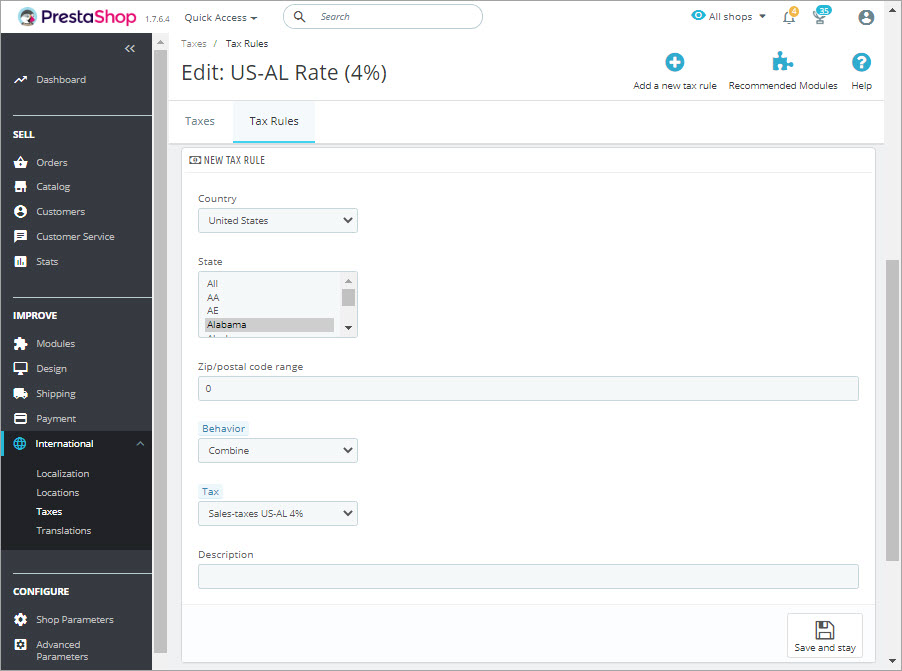 Assign Tax to PrestaShop Tax Rule Assign Tax to PrestaShop Tax Rule from Backend