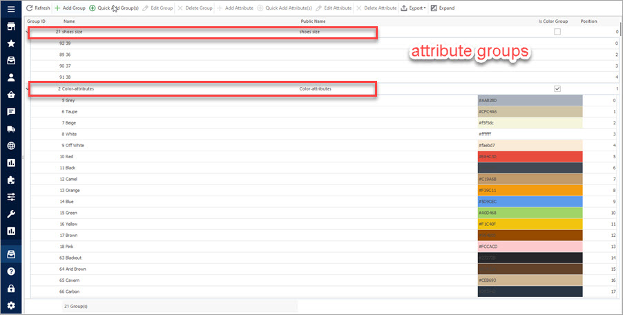Attribute Groups for Combinations Generators Attribute Groups for PrestaShop Combinations Generators