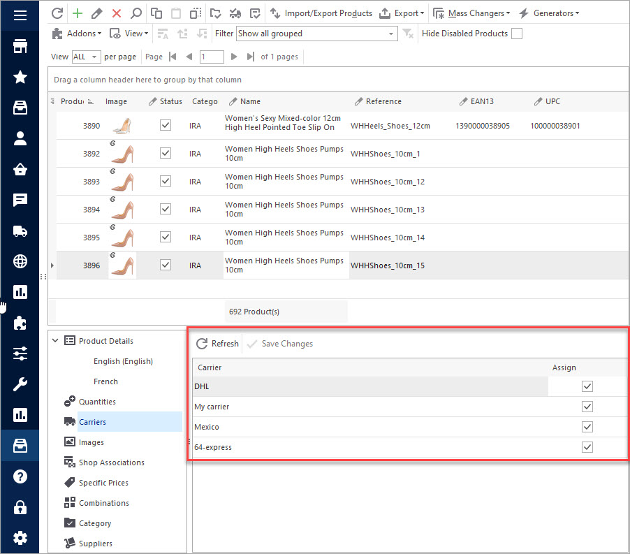 Check Carriers Assigned After Import in Store Manager