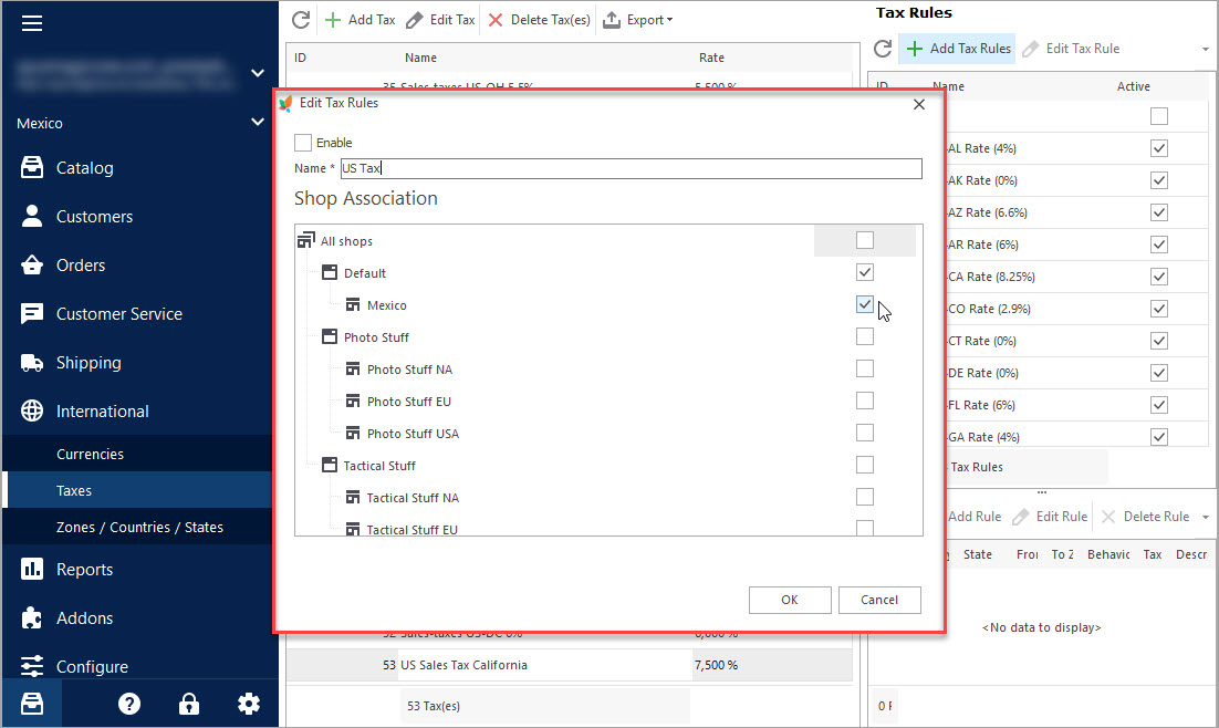 Create New Tax Rule with Store Manager