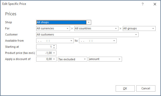 Edit Specific Prices for PrestaShop Products Edit Specific Prices for PrestaShop Products with Store Manager
