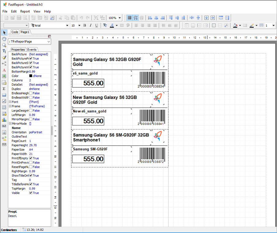 FastReport Tool to Edit Barcode Label Design FastReport Tool to Edit Barcode Label Design in PrestShop Store Manager