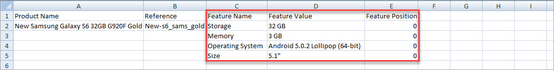 Import PrestaShop Features Assign Existed Features File Example Import PrestaShop Features with Store Manager Assign Existed Features File Example