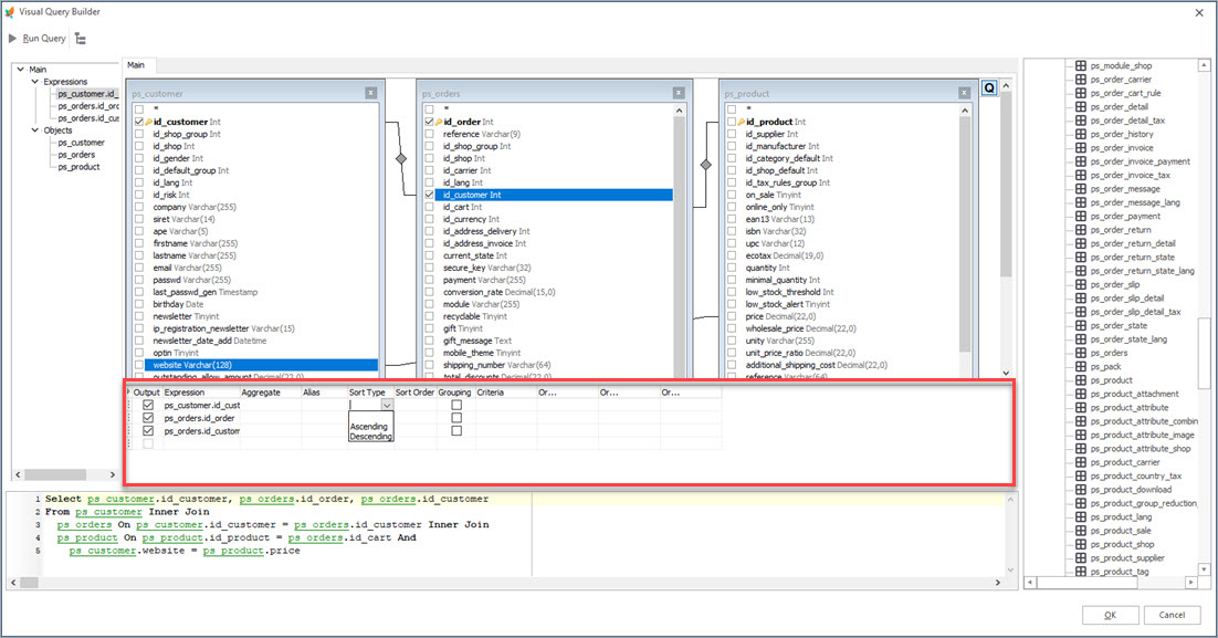 Manage PrestaShop Custom SQL in Store Manager