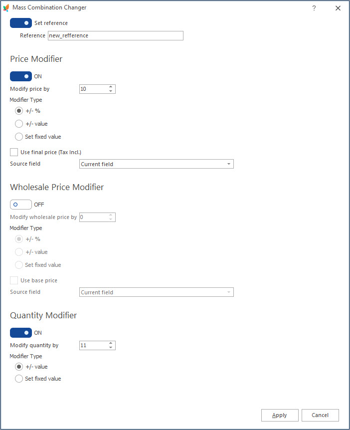 Modify Price with Mass Combinations Changer with Store Manager