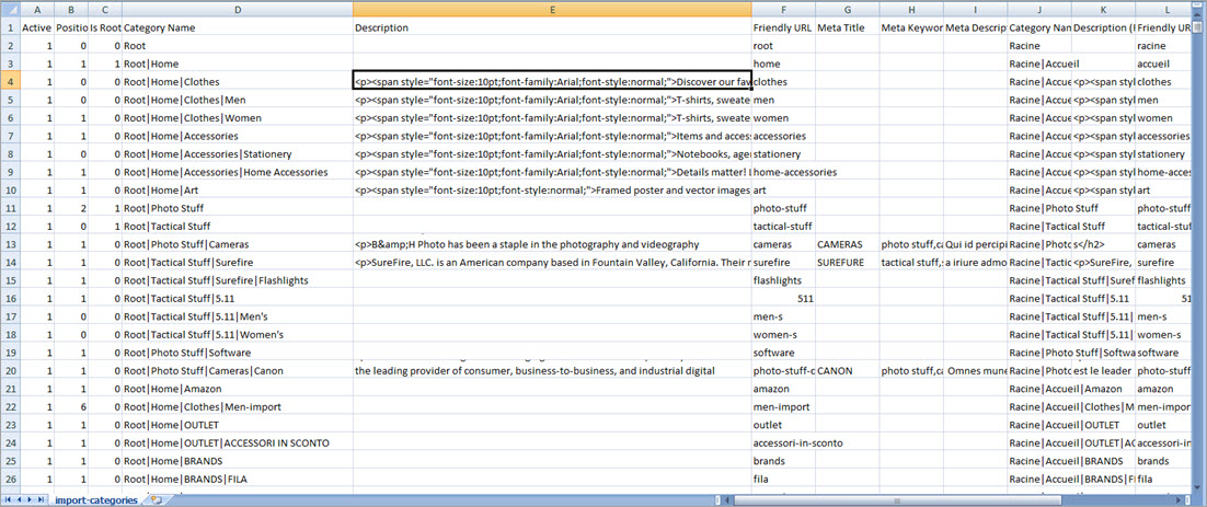 Category Import File Sample Category Import File Sample