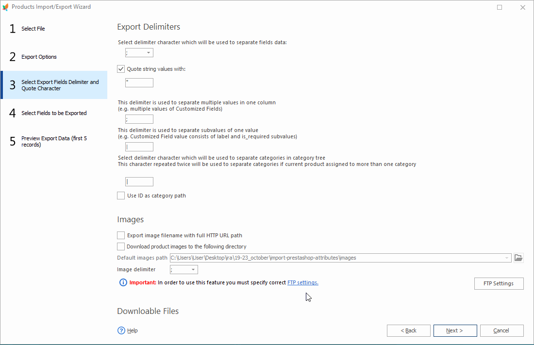 Set Delimiters and Quote Characters on Import Wizard Set Delimiters and Quote Characters on Store Manager Import Wizard