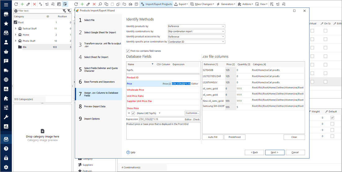 Update PrestaShop Products Price During Import with Store Manager