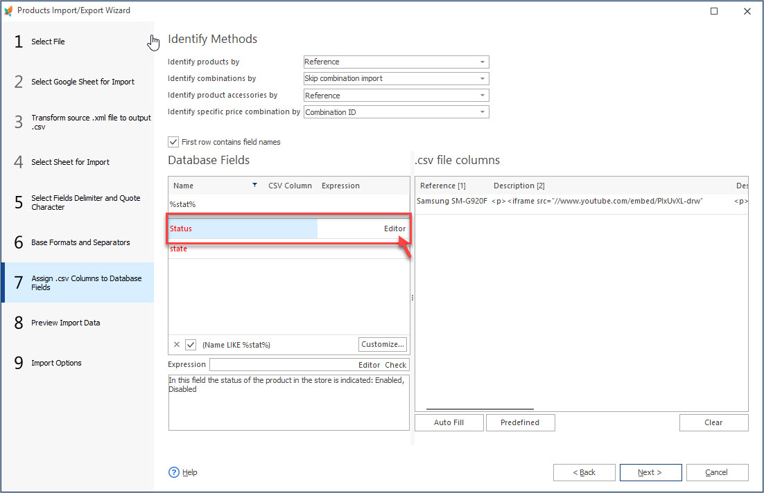 Use Expressions During PrestaShop Products Import Use Expressions During PrestaShop Products Import with Store Manager