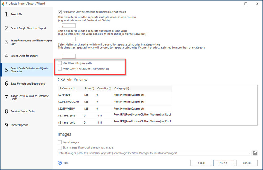 Use ID As Category Path During Import with Store Manager