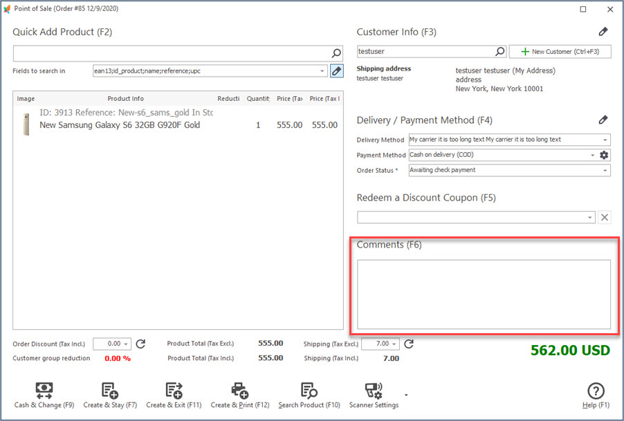 Add Comments in PrestaShop POS Add Comments in PrestaShop POS Window