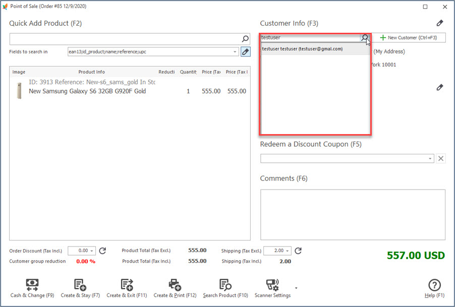 Add Customer in PrestaShop POS Add Customer in PrestaShop POS Window