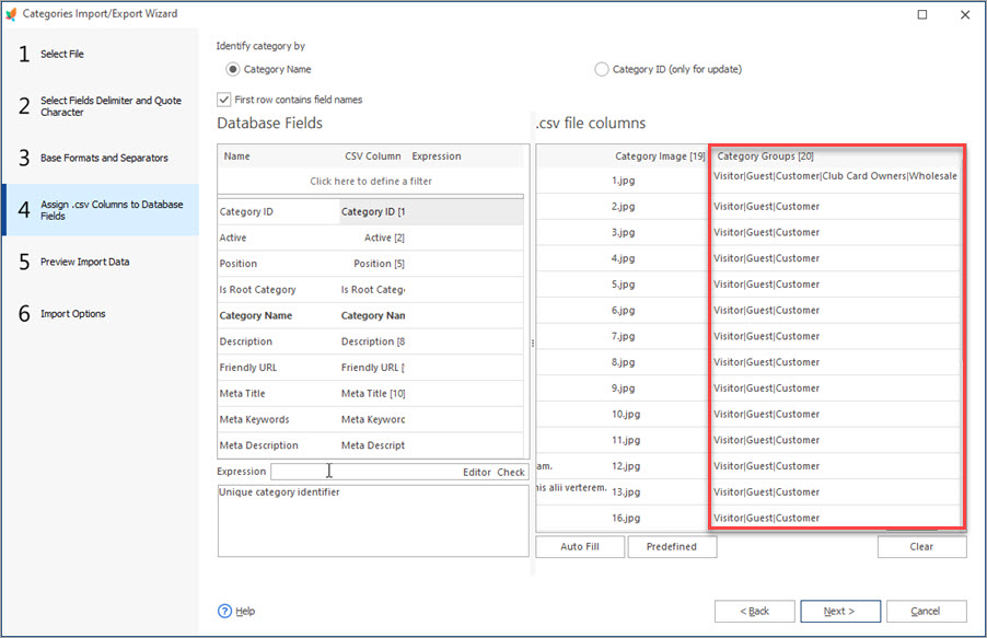 Add Customers Access via PrestaShop Categories Import with Store Manager