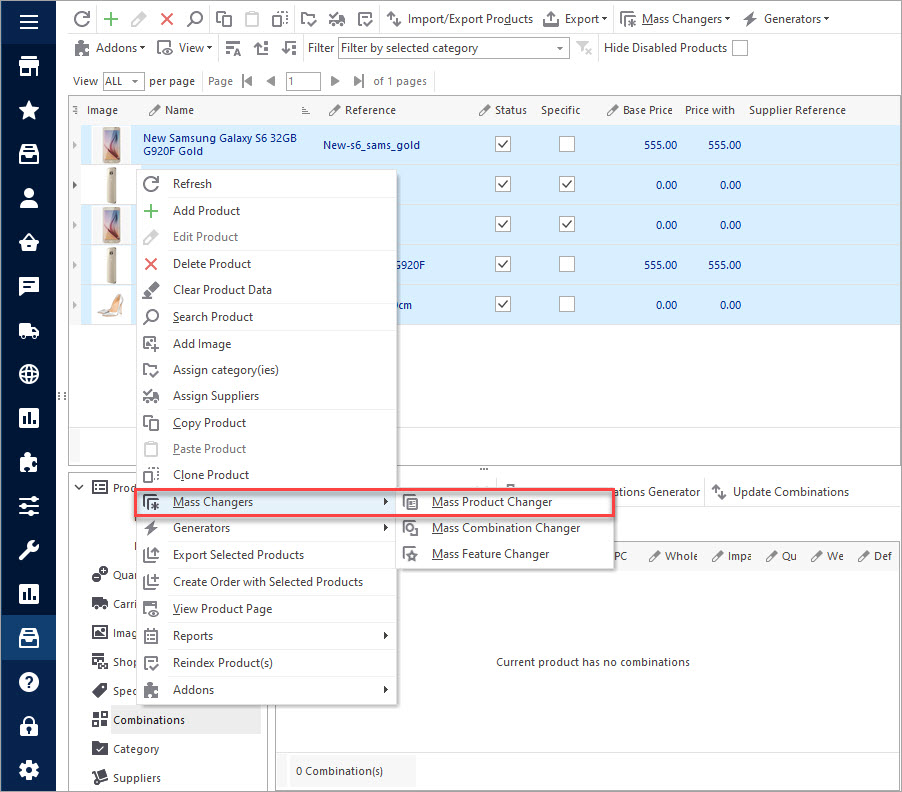 Apply Tax Rules for PrestaShop Products in Bulk with Store Manager