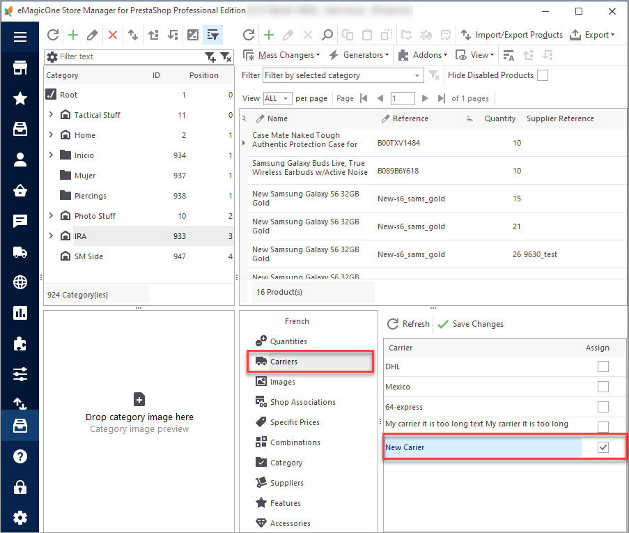 Assign New Carriers to PrestaShop Products Assign New Carriers to PrestaShop Products with Store Manager
