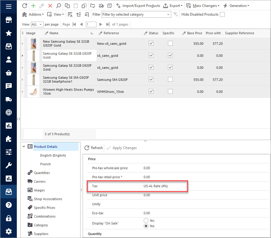 Check Applied Tax Rules in Store Manager Check Applied Tax Rules in PrestaShop Store Manager