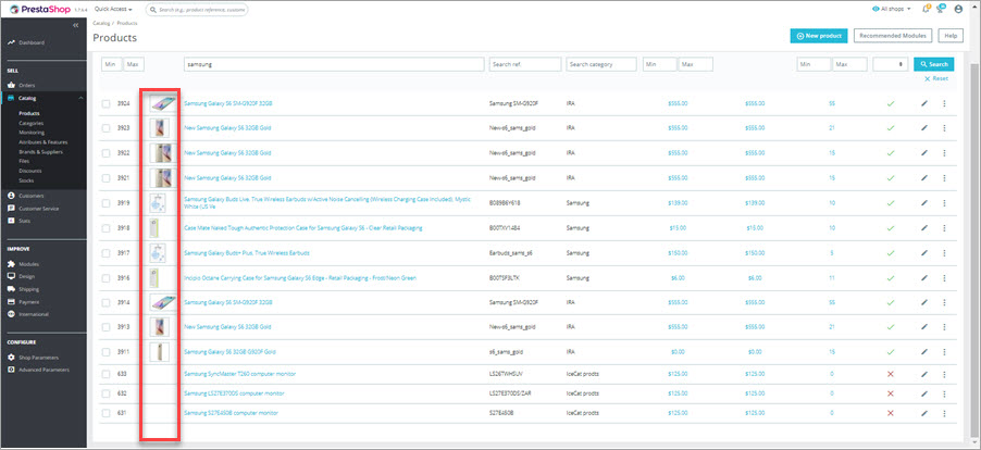 Check Product Images in PrestaShop Backend Check Product Images in PrestaShop
