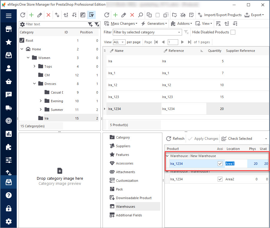 Check Warehouse Data After Import in Store Manager