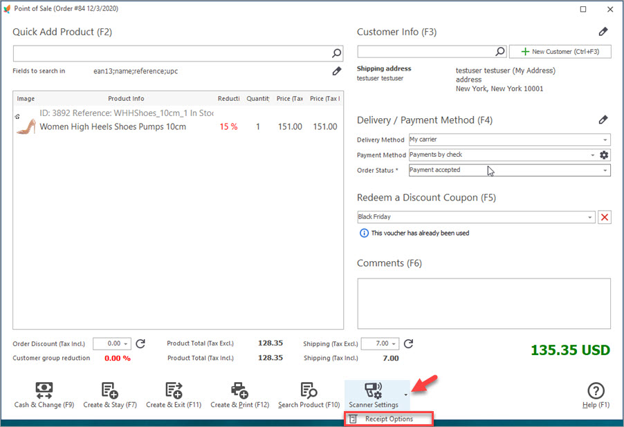 Configure PrestaShop Receipt Printing with PrestaShop Store Manager