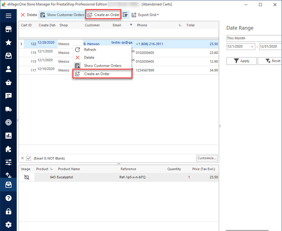 Convert Abandoned Cart into Real Order with POS in Store Manager