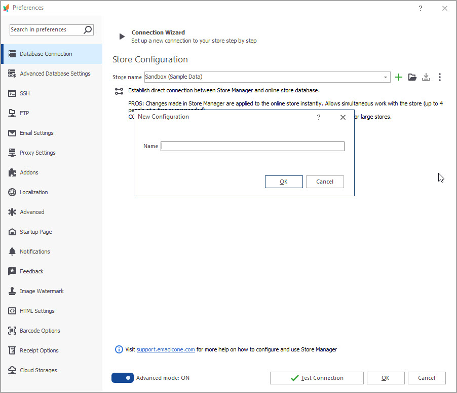 Create New Store Connection Create New Store Connection in PrestaShop Store Manager