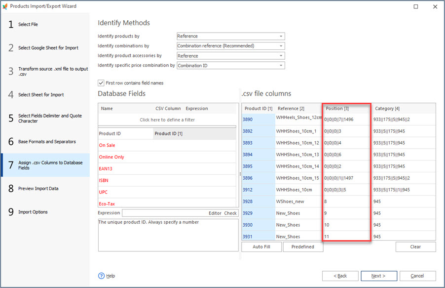 Import PrestaShop Product Positions with Store Manager Import PrestaShop Product Positions with eMagicOne Store Manager