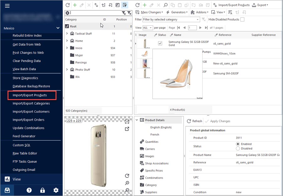Launch Import Products Wizard in PrestaShop Store Manager Launch Import Products Wizard in Store Manager