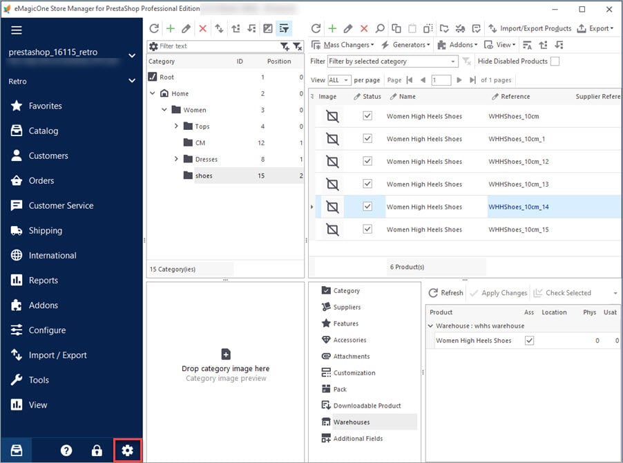 Open Preferences in Store Manager