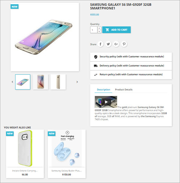 PrestaShop Products Accessories PrestaShop Products Accessories Frontend