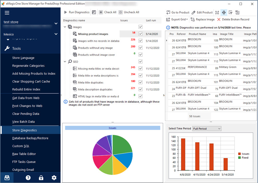 Run Store Diagnostics with PrestaShop Store Manager