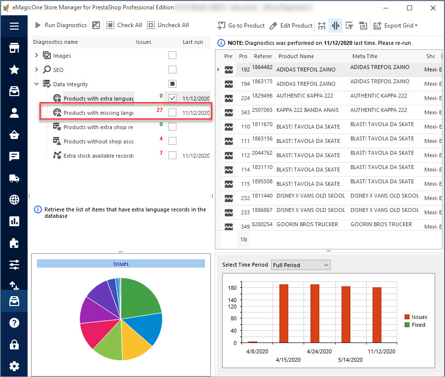 Scan and Fix Data Integrity Errors in PrestaShop Store Manager