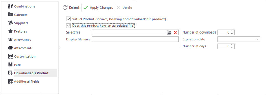 Setup PrestaShop Downloadable Product File Setup PrestaShop Downloadable Product File with Store Manager