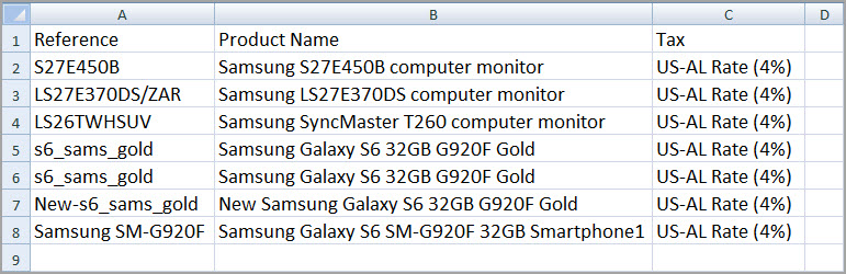 Update Taxes During Store Manager Import File Example