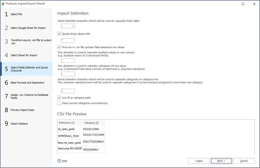 Use ID as Category Path During Products Import with Store Manager