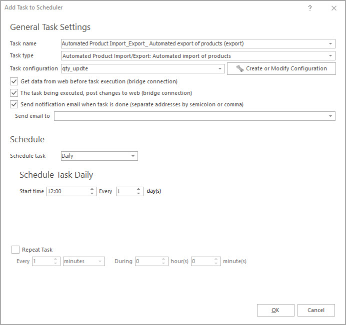 Add Automated Import to Scheduled Tasks with Store Manager
